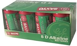 SANYO GES-AM8D ALKALINE BATTERY MULTIPACKS (D 8-PK)