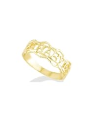 Solid 14k Yellow Gold Kids Childrens Cut Out Baby Ring
