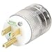 Marinco 8215T NEMA Hospital-Grade Plug 15A 125V Clear