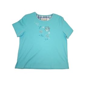 Buy Alfred Dunner Feelin Groovy Floral Embroidered T Shirt