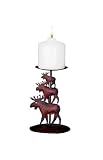 Biedermann & Sons Winter Lodge Metal Candleholder, Moose