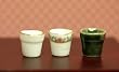 Dollhouse Miniature Porcelain Flower Pots Set of 3