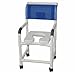 MJM International WT118-3TW-SSDE Wood Tone Standard Shower Chair with Soft Seat, 300 oz Capacity, 40.5" Height x 22" Width x 25.25" Depth, Royal Blue/Forest Green/Mauve/Tan