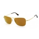 Ray-Ban Men's RB8034K 040KN3 Polarized Wrap Sunglasses,Gold Frame/Brown Mirror and Gold Lens,55 mm