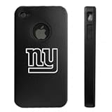 Apple iPhone 4 4S 4G Black Aluminum & Silicone Case New York Giants