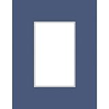 Savage ProMatte, Single 8 x 10 Photo Mat with 4 x 6 Opening, Bevel Cut, Acid Free, Single Color: Navy
