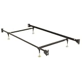 Adjustable Twin Full Sturdy Metal Bed Frame w  Glides By Fashion Bed Group by Fashion Bed Group
