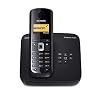 Siemens Gigaset A585 ECO schnurloses DECT Telefon mit beleuchteter Tastatur, beleuchtetem Display und integriertem Anrufbeantworter, pianoschwarz