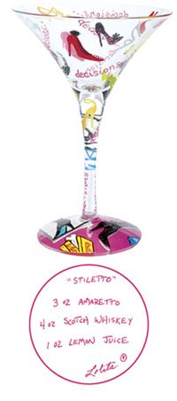 Santa BarbarA LOLITA MARTINI GLASS STILETTO Heels New Gift