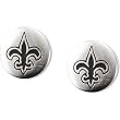 Stainless Steel New Orleans Saints Logo Stud Earrings
