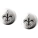 Stainless Steel New Orleans Saints Logo Stud Earrings