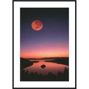 Lake Tahoe, California by unknown 24.00X36.00 Framed with Black Metal Frame