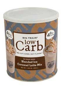 Big Train Low Carb Iced Coffee Mix (1.85lb can)-Caramel Latte Low Carb Iced Coffee by Big Train