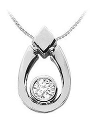 Diamond Pendant 14K White Gold - 0.75 CT Diamonds