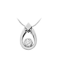 Diamond Pendant 14K White Gold - 0.75 CT Diamonds
