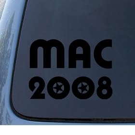 MAC 2008 - Political - Car, Truck, Notebook, Vinyl Decal Sticker #1168 | Vinyl Color: Black