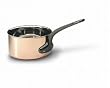Saute Pan, W Lid, 4 Qts., 6-1 4'' Dia. X 2-3 8'' H, Flared, Solid Copper 1 8'' Thickness, Stainless
