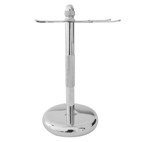RoyalShave Chrome Safety Razor and Brush Stand