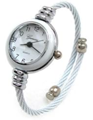 BestDealUSA Fashion Girls Ladies Rope Bracelet Wrist Watch Grey and White