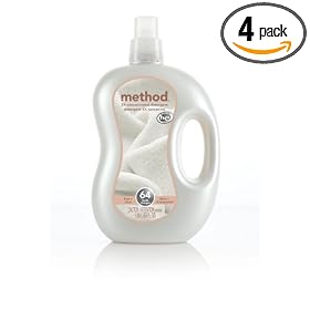 method squeaky green Laundry Detergent, HEC, Free and Clear, 64-Ounce Bottles (Case of 4) (256-Ounces Total)