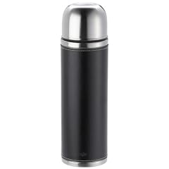 Emsa SENATOR CLASS Isolierflasche 502437 Edelstahl 1,0 L Leder schwarz