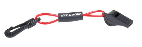 Safety Whistle w Floating Lanyard Red Black