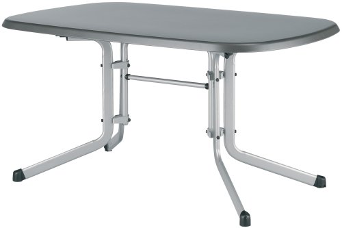 MWH-Garden & Home Gartentisch oval 140x90cm, eisengrau Eisengestell eisengrau, Kettaluxplatte