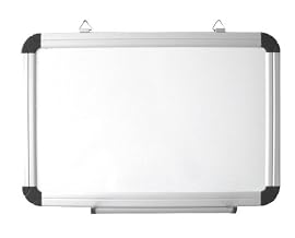 Magnetic Ultra High Gloss Brite White Porcelain Steel Dry Erase Board with Satin Finished, Anodized Aluminum Frame and Tray 36