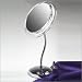 Features: Satin nickel finish. 7x magnification. Makeup mirror offers subtle style and useful functionality. On/off switch at base. Adjustable swivel mirror. 00-watt fluorescent natural light illumination. Overall dimensions:16.75" H x 10.5" W x 7.5" D. 90-Day warranty against initial defects in material, mechanical, electrical and/or cosmetic workmanship.
