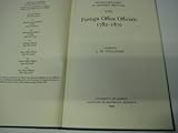 Foreign Office officials, 1782-1870
