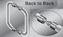6" Acrylic Back-To-Back Shower Door Handle/Towel Bar with Antique Nickel Accents - Set