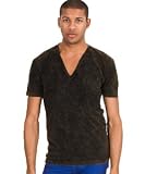 American Apparel Unisex Acid Wash Jersey Deep V-Neck Short Sleeve Summer T