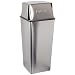 Witt Industries Stainless Steel Waste Watcher Hamper and Push Top Receptacle, Square