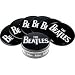 Beatles Logo round drinks coasters in tin