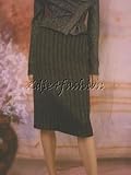DKNY - $895 DONNA KARAN Black Silver Stretchy Pencil Skirt 4
