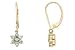 1/2 Carat Aquamarine and Diamond 14K Yellow Gold Flower Earrings