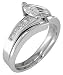 Jewelry : Marquise 5/8ctw Diamond Bridal Ring Set in 14k White Gold (HI/I1)