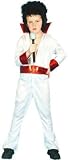 Child Rockstar Costume White & Red Lurex - Large