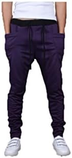 Men's New Arrival Casual Jogging Harem Pants(Purple,2XL)