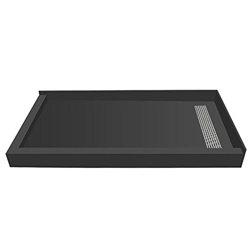 36 in. x 42 in. Double Threshold Shower Pan in Black !! WChloeGoodwinJR
