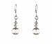 Earrings - E211 - Silver & Crystal Beads (8mm) ~ Clear