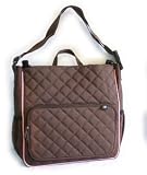 JLChildress Tote N Stroll - Cocoa Quilt w/Pink trim