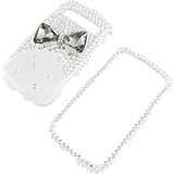 Rhinestones Protector Case for Samsung Admire R720, 3D Smoke Bow Tie