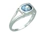 1.50 Carats Oval Shape Genuine London Blue Topaz Sterling Silver Ring