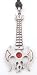 Llords - Guitare Enflammée Strass Rouge -- Collier avec pendentif en étain