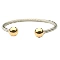 Sabona Wire Magnetic Bracelet Two Tone - L/XL