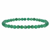 Genuine Aventurine Green Stone 4mm Bead Beaded Stretch Bracelet