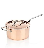 20cm Copper Tri-Ply Saucepan