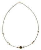 Tiger's eyes necklace, 'Gold Earth' 16 L