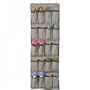 Environmentally Friendly 20 Pocket Over the Door Shoe Organizer (Black Herringbone) (19"H x 56"W x 3.75"D)